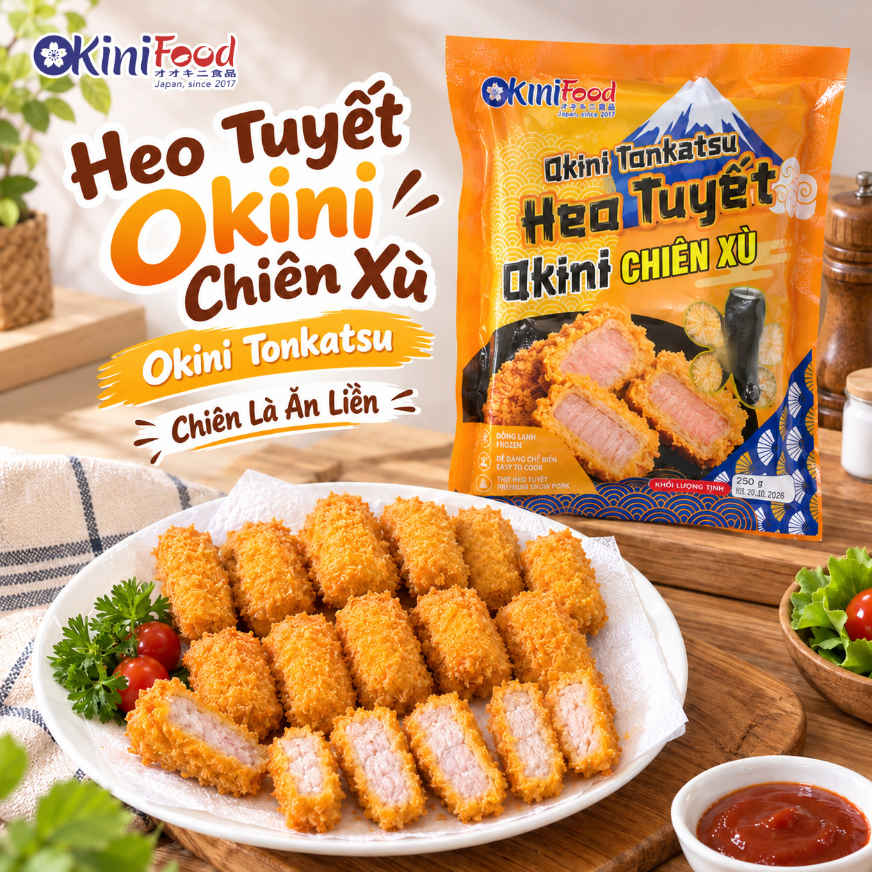 Heo Tuyết Okini Chiên Xù Tonkatsu 250g