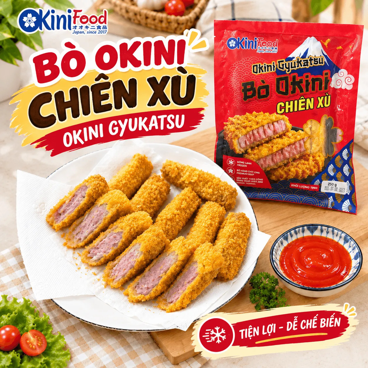Bò Okini Chiên Xù Gyukatsu 250g